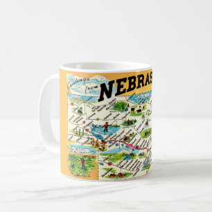 Nebraska-Karte-Mug Kaffeetasse