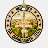 Nebraska Keramik Ornament (Vorne)