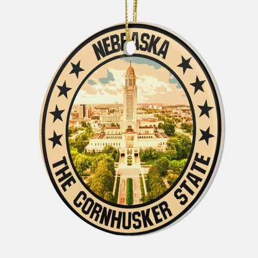 Nebraska Keramik Ornament (Links)