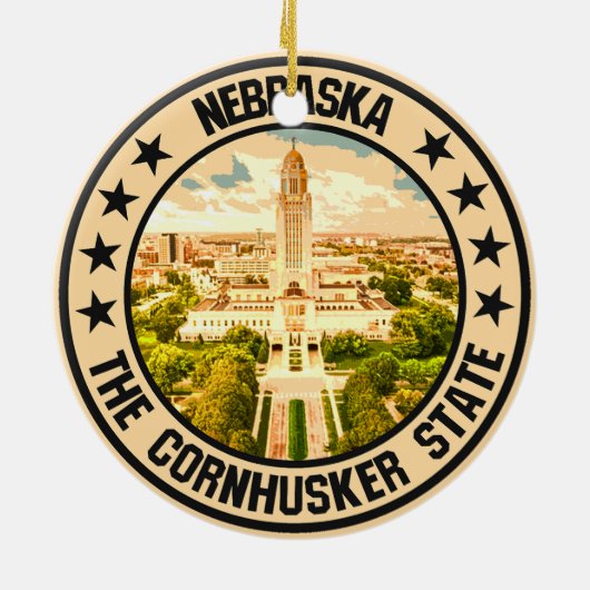 Nebraska Keramik Ornament (Hinten)