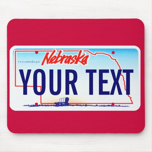 Nebraska-Kfz-KennzeichenMausunterlage Mousepad (Vorne)