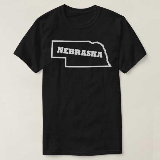 Nebraska-Kontur T-Shirt (Design vorne)