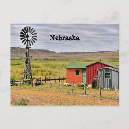 Nebraska Landschaft Foto Postkarte (Vorderseite)
