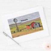 Nebraska-Landschaft Rechteckiger Aufkleber (Umschlag)