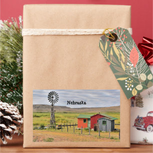 Nebraska-Landschaft Rechteckiger Aufkleber