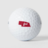 Nebraska-Liebe Golfball (Vorderseite)