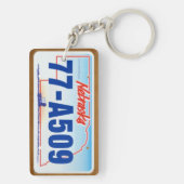 Nebraska-Lizenz-Platten-Schlüsselanhänger 2006 #2 Schlüsselanhänger (Rückseite)