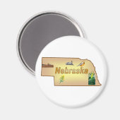 Nebraska Magnet (Vorderseite/Rückseite)