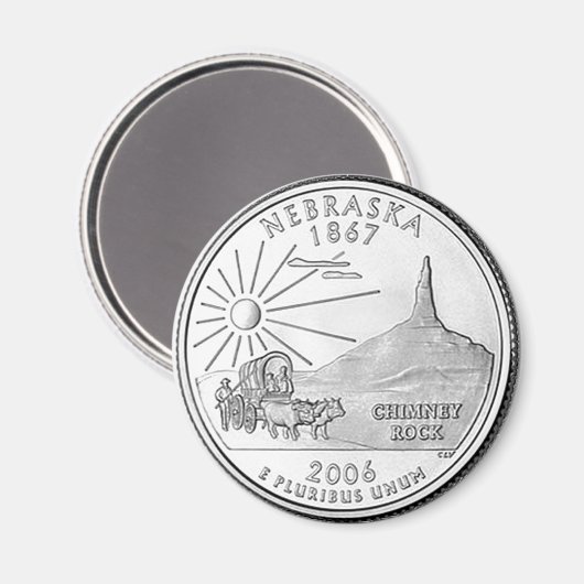 Nebraska Magnet (Vorderseite/Rückseite)