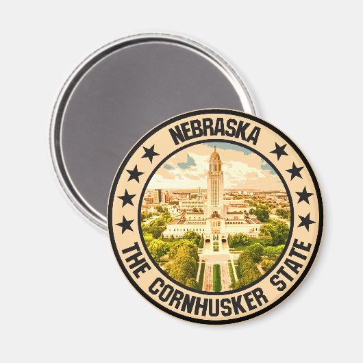 Nebraska Magnet (Vorderseite/Rückseite)