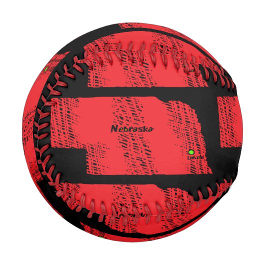 NEBRASKA MAP BASEBALL (Vorderseite Links)