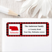 Nebraska Map Buffalo Karierte Rücksendeadresse Eti (Insitu)