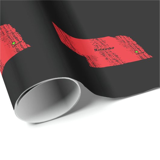 NEBRASKA MAP GESCHENKPAPIER (Rolleneckpunkt)