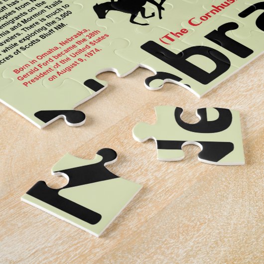 Nebraska National Parks Infografik Karte Puzzle (Seite)