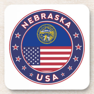Nebraska, Nebraska-Telefongehäuse, Nebraska-Aufkle Getränkeuntersetzer