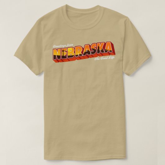 Nebraska Nostalgic Design T-Shirt (Design vorne)
