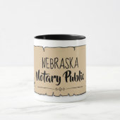 Nebraska Notary Public Scroll Feather Quill Tasse (Zentrum)
