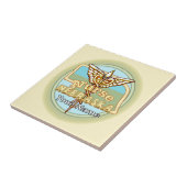 Nebraska Nurse Caduceus Tile Fliese (Seite)