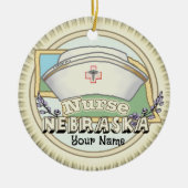 Nebraska Nurse Keramik Ornament (Vorne)