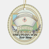 Nebraska Nurse Keramik Ornament (Links)