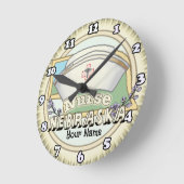 Nebraska Nurse Runde Wanduhr (Winkel)