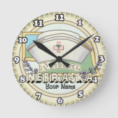 Nebraska Nurse Runde Wanduhr (Vorderseite)