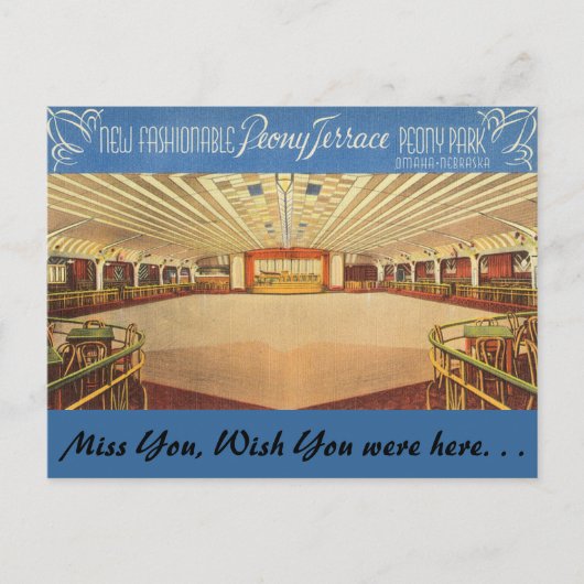 Nebraska, Peony Terrace, Omaha Postkarte (Vorderseite)