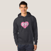 Nebraska Pink Heart - I Liebe NE Hoodie (Vorne ganz)