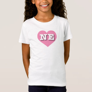 Nebraska Pink Heart - I Liebe NE T-Shirt