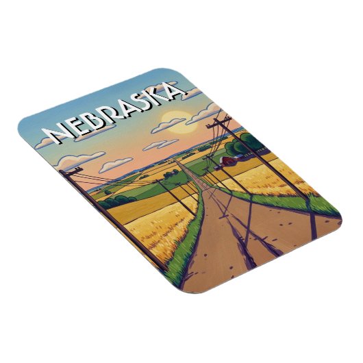  Nebraska Postcard Magnet (Rechte Seite)