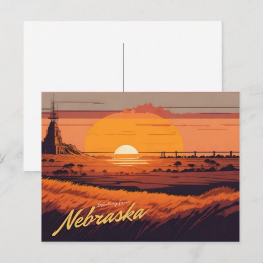 Nebraska Postkarte (Vorne/Hinten)