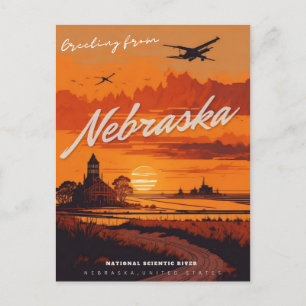 Nebraska Postkarte