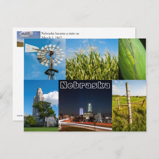 Nebraska Postkarte (Vorne/Hinten)