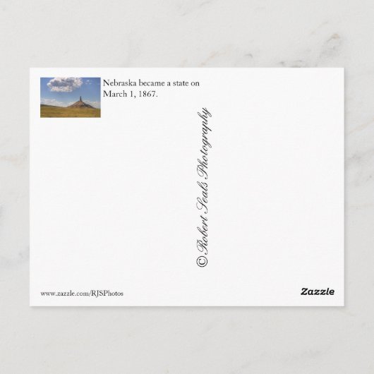 Nebraska Postkarte (Rückseite)