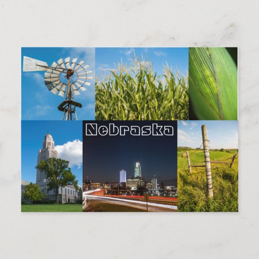 Nebraska Postkarte (Vorderseite)