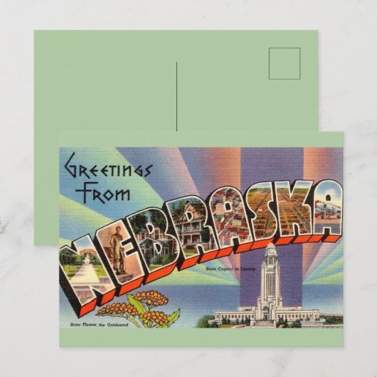 Nebraska Postkarte (Vorne/Hinten)