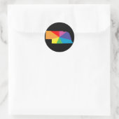 Nebraska Pride. Runder Aufkleber (Tasche)