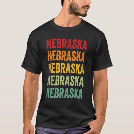 Nebraska Rainbow Nebraska Staat T-Shirt (Vorderseite)