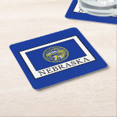 Nebraska Rechteckiger Pappuntersetzer (angewinkelt)