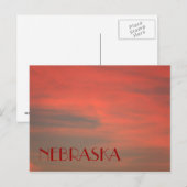 NEBRASKA Red Sky Postcard Postkarte (Vorne/Hinten)