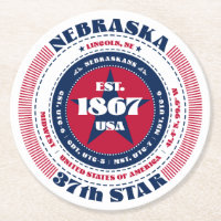 Nebraska Red White Blue Typografie