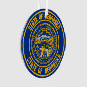 Nebraska Round Emblem Ornament (Vorderseite)