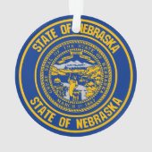 Nebraska Round Emblem Ornament (Rückseite)