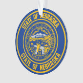 Nebraska Round Emblem Ornament (Vorderseite)