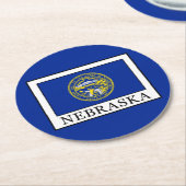 Nebraska Runder Pappuntersetzer (Angewinkelt)