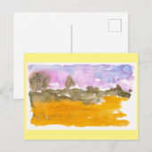 Nebraska Sandhills Watercolor Postkarte (Vorne/Hinten)