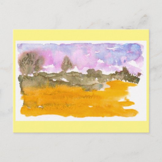 Nebraska Sandhills Watercolor Postkarte (Vorderseite)