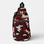 Nebraska Scarlet & Cream Cornfield Camo Crossbody Bag (Vorderseite)