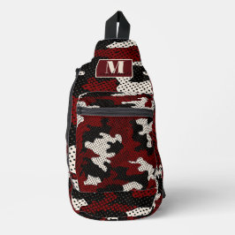 Nebraska Scarlet & Cream Cornfield Camo Crossbody Bag