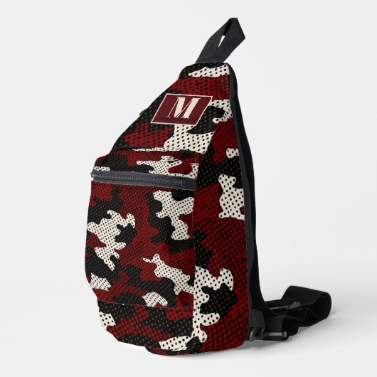 Nebraska Scarlet & Cream Cornfield Camo  Crossbody Bag (Rechte Ecke)